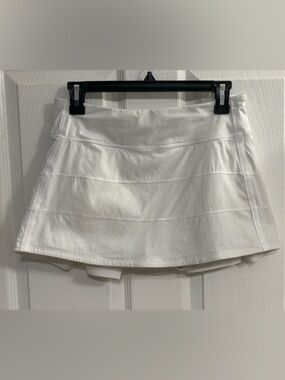 Lululemon Pace Rival Mid-Rise Skirt Skort White Size 6